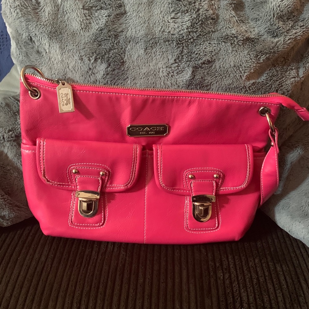 Pink coach purse